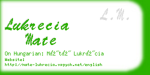 lukrecia mate business card